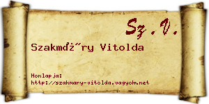 Szakmáry Vitolda névjegykártya